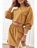 Mustard sweatshirt and skirt set 0523 - Online store - Boutique